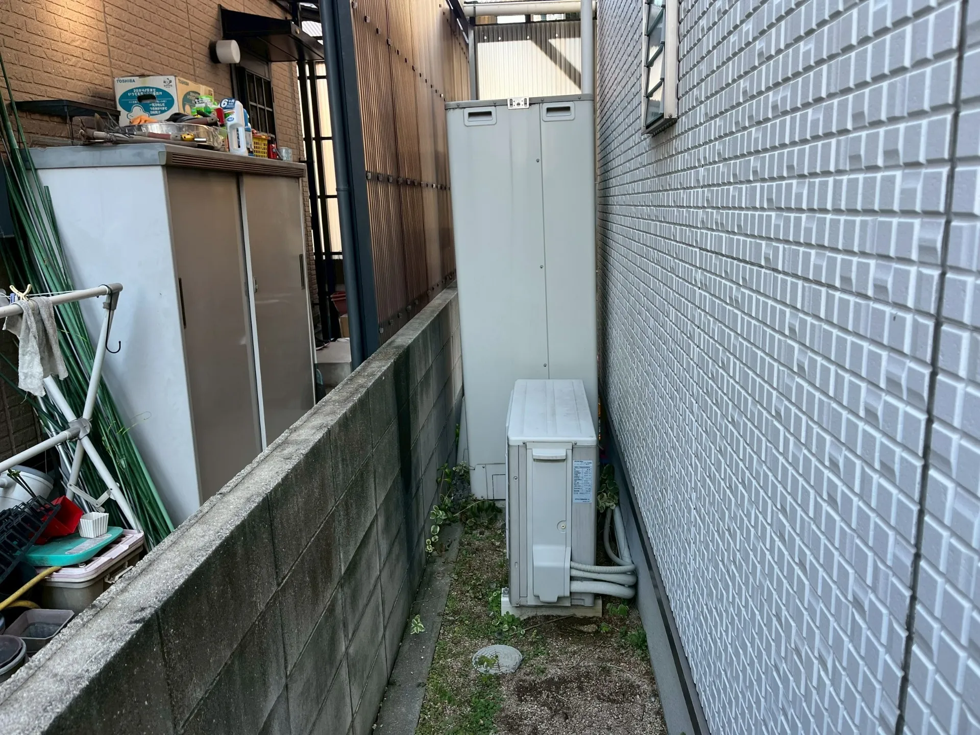 岡山市で工事したエコキュート交換工事
